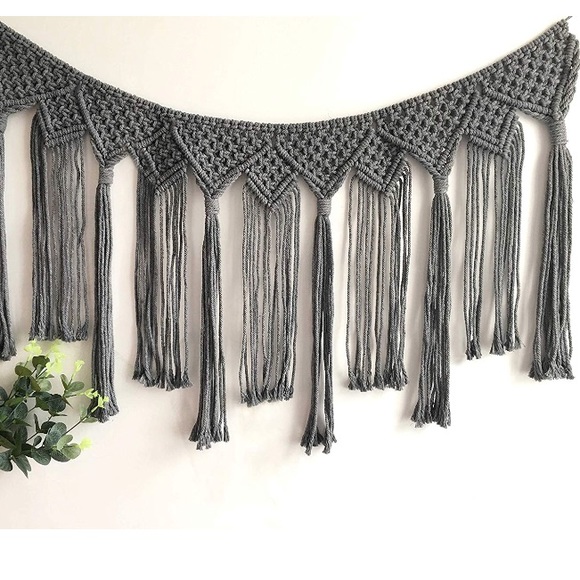 Anthropologie Other - Smoke Charcoal Macrame Bunting/Banner🕸 Halloween